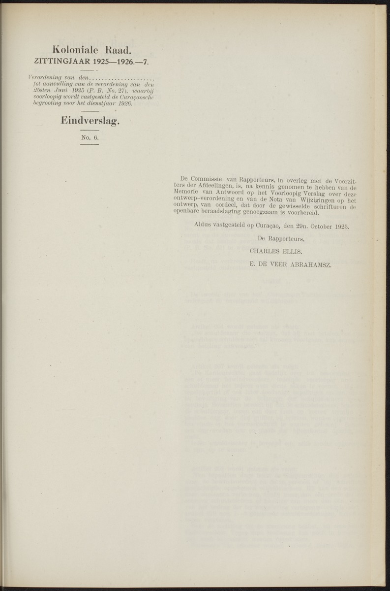 Notulen der zittingen - 