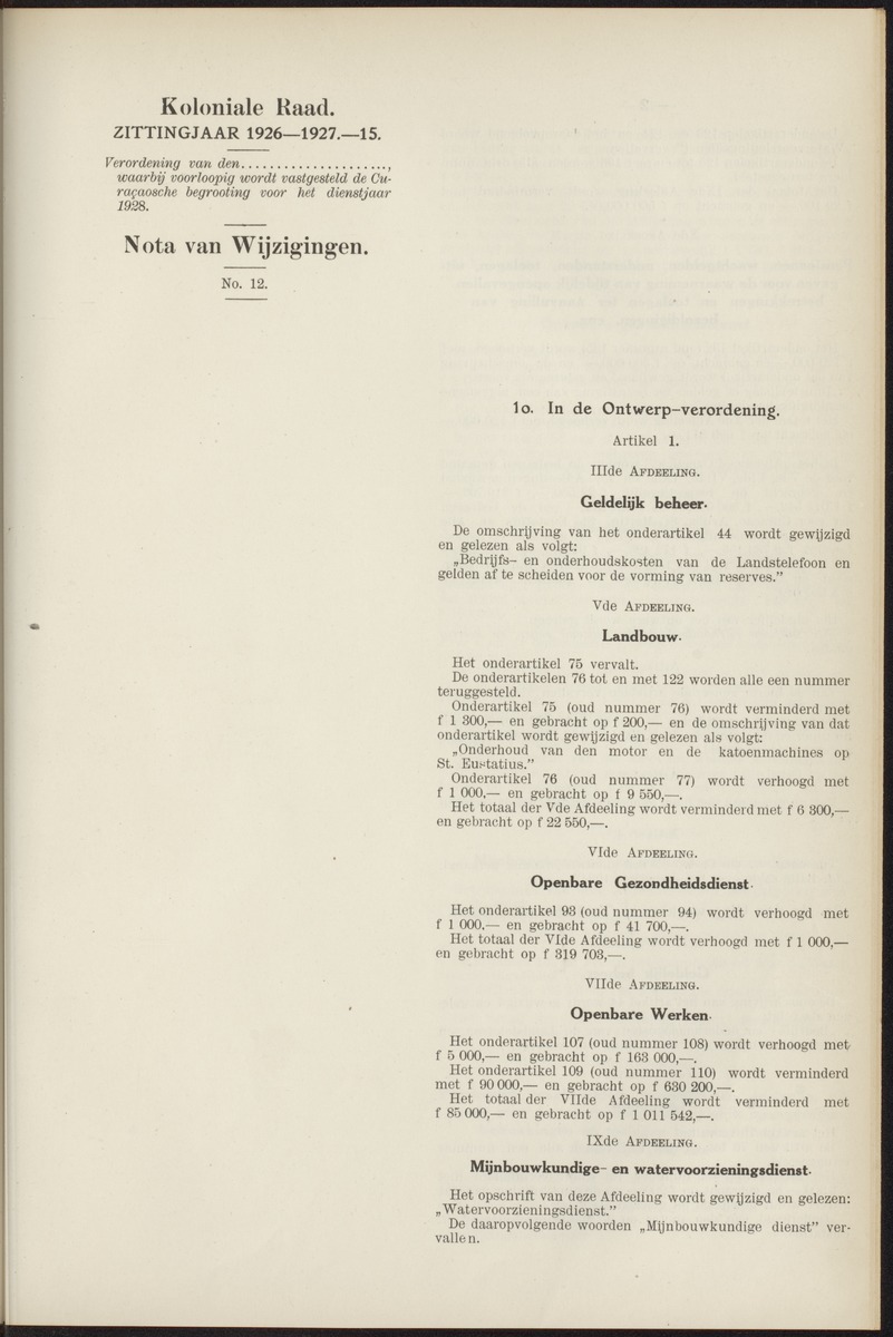 Notulen der zittingen - 