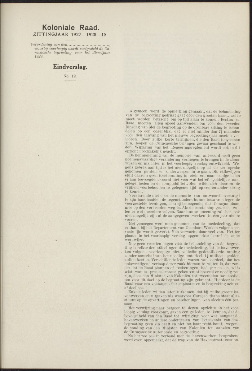 Notulen der zittingen - 