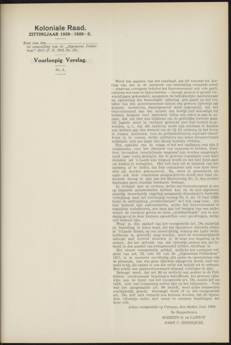 Notulen der zittingen - 