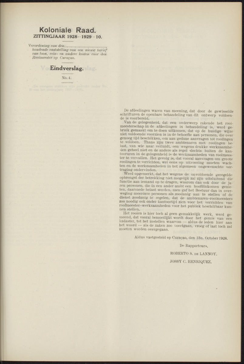 Notulen der zittingen - 