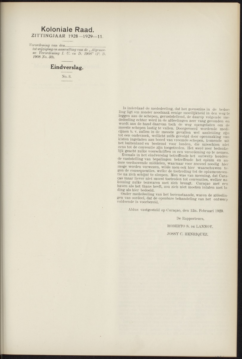 Notulen der zittingen - 