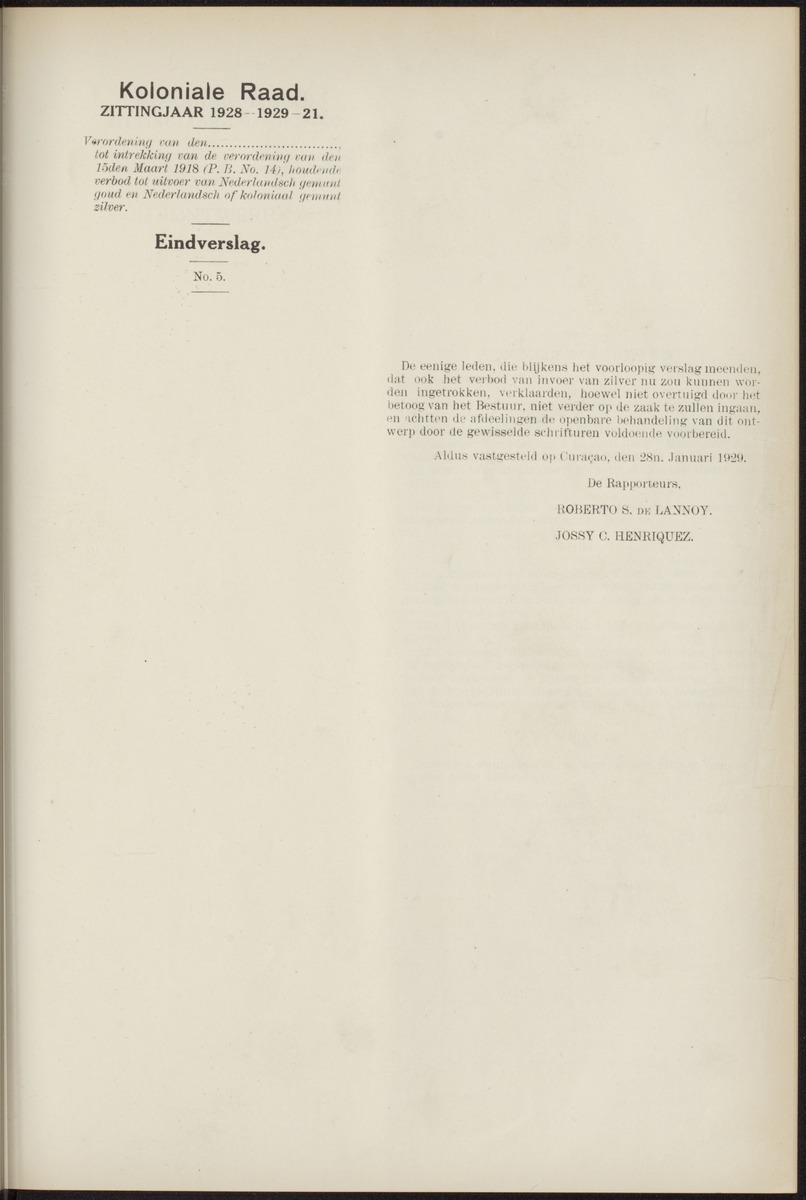 Notulen der zittingen - 