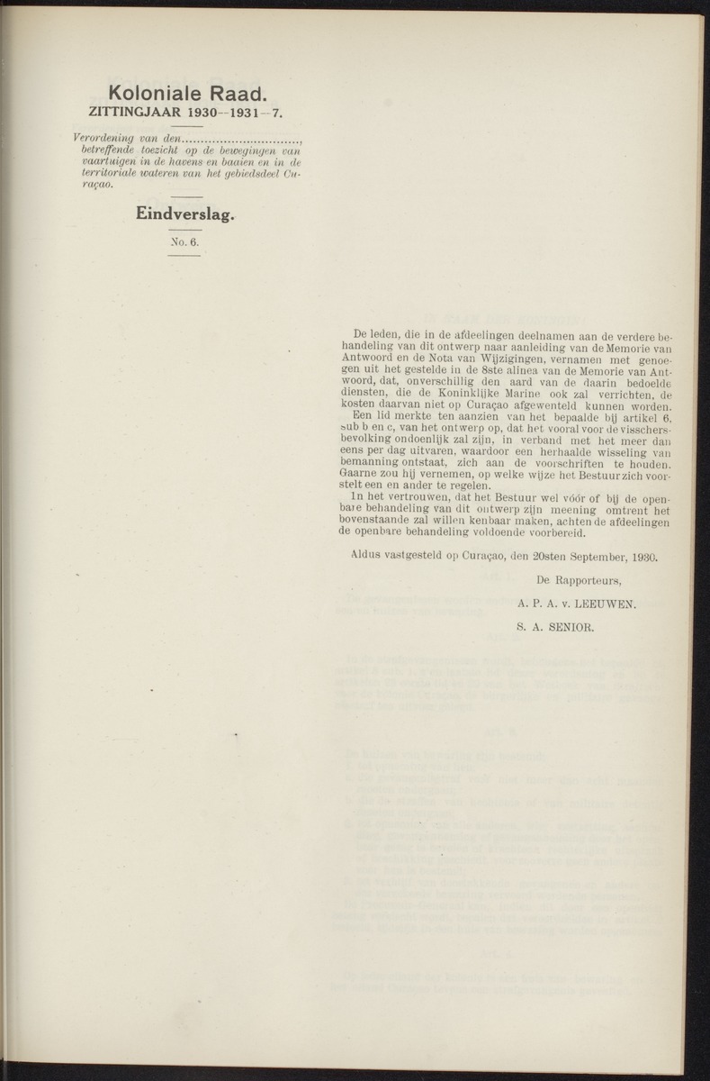 Notulen der zittingen - 