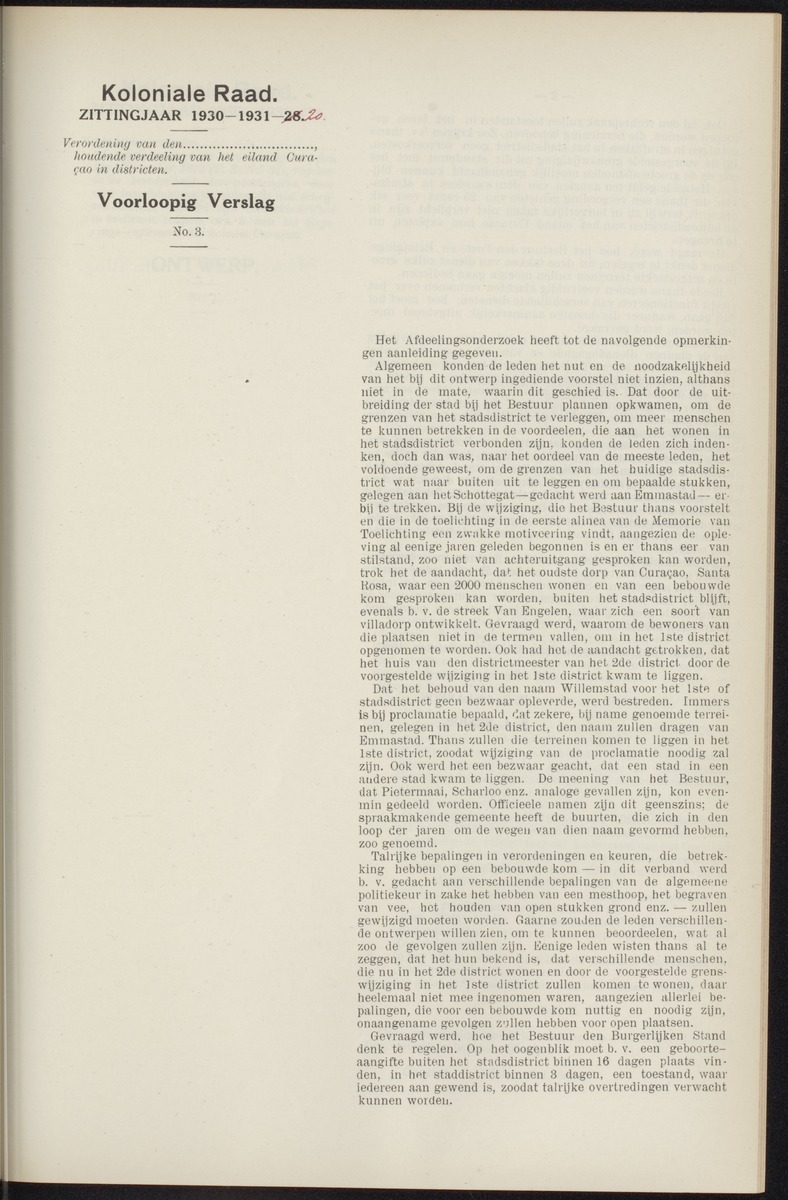 Notulen der zittingen - 