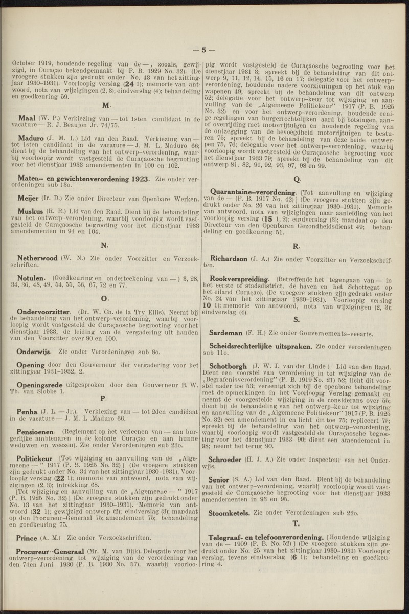 Notulen der zittingen - 
