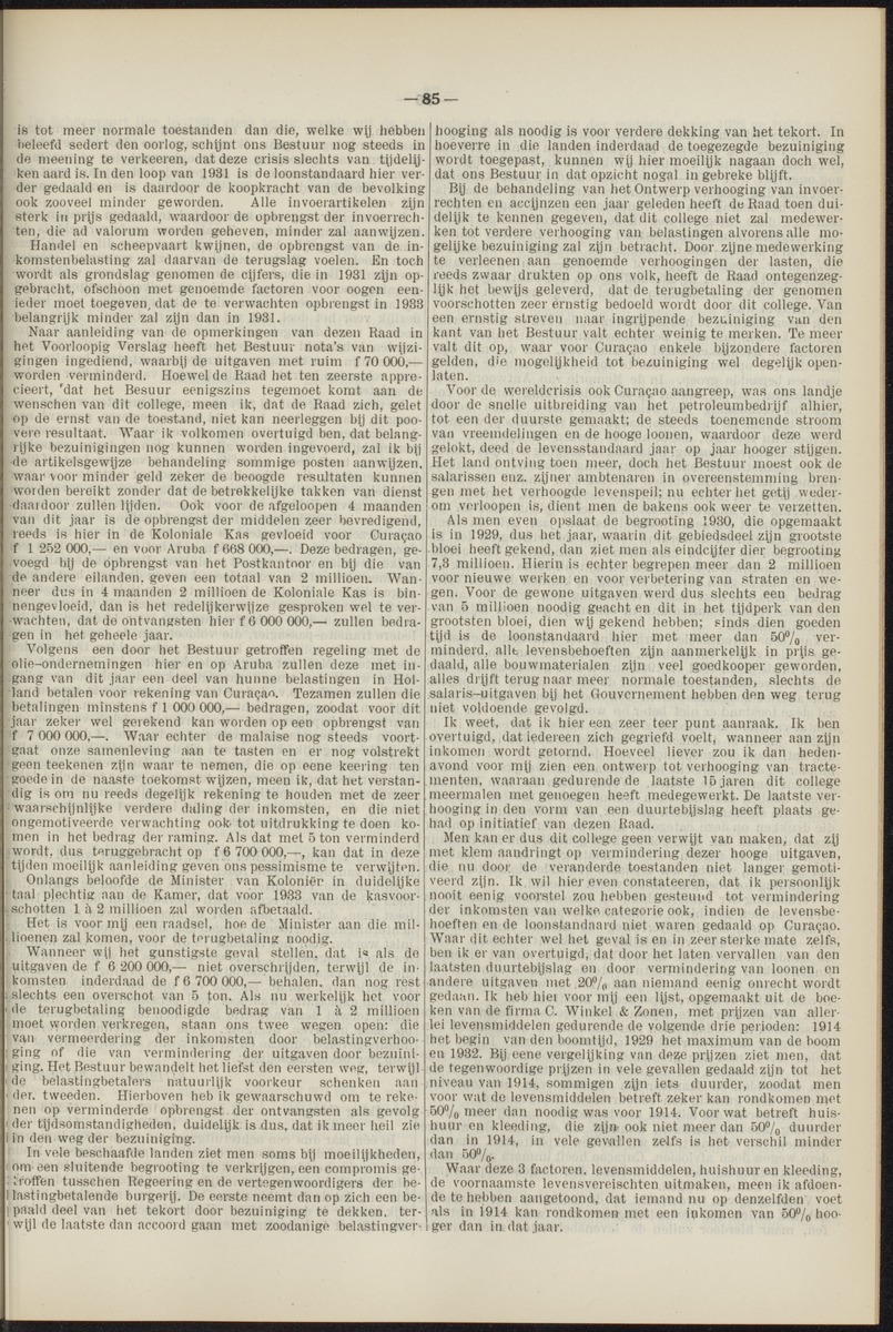 Notulen der zittingen - 