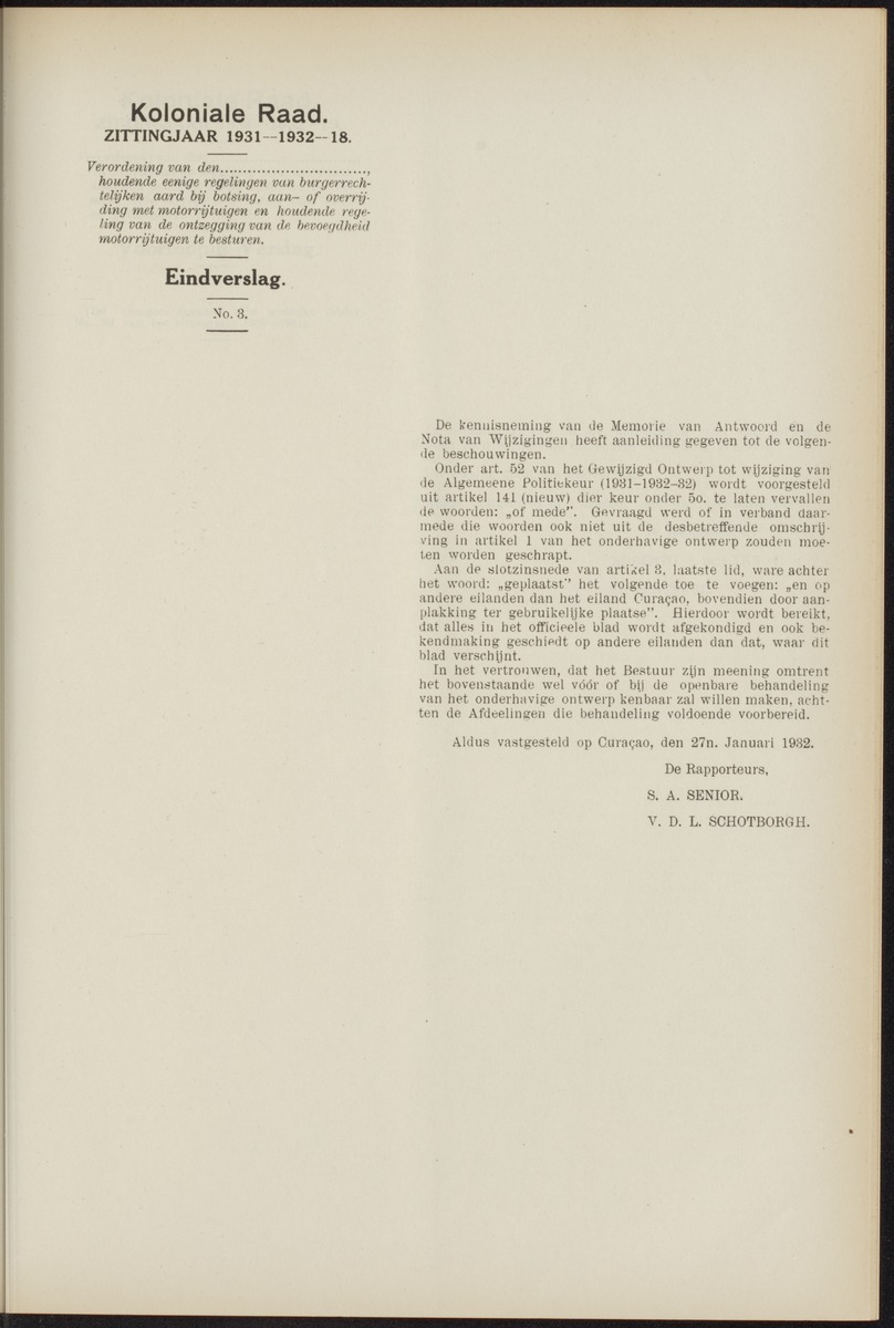Notulen der zittingen - 