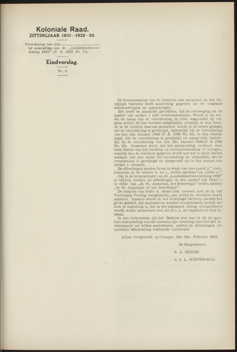 Notulen der zittingen - 