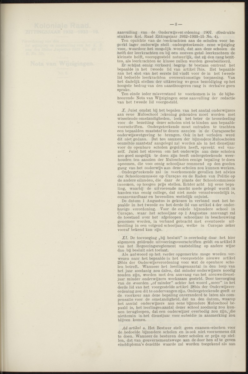 Notulen der zittingen - 