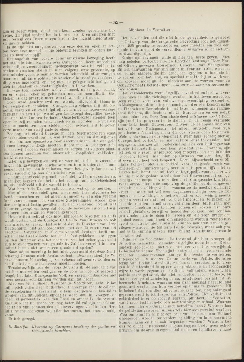 Notulen der zittingen - 