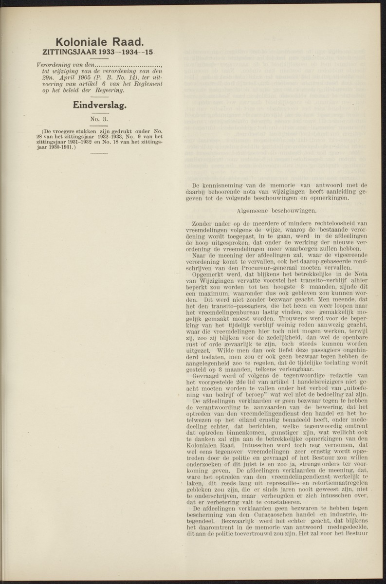 Notulen der zittingen - 