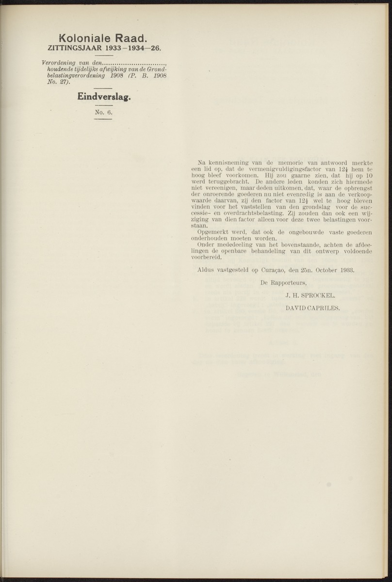 Notulen der zittingen - 