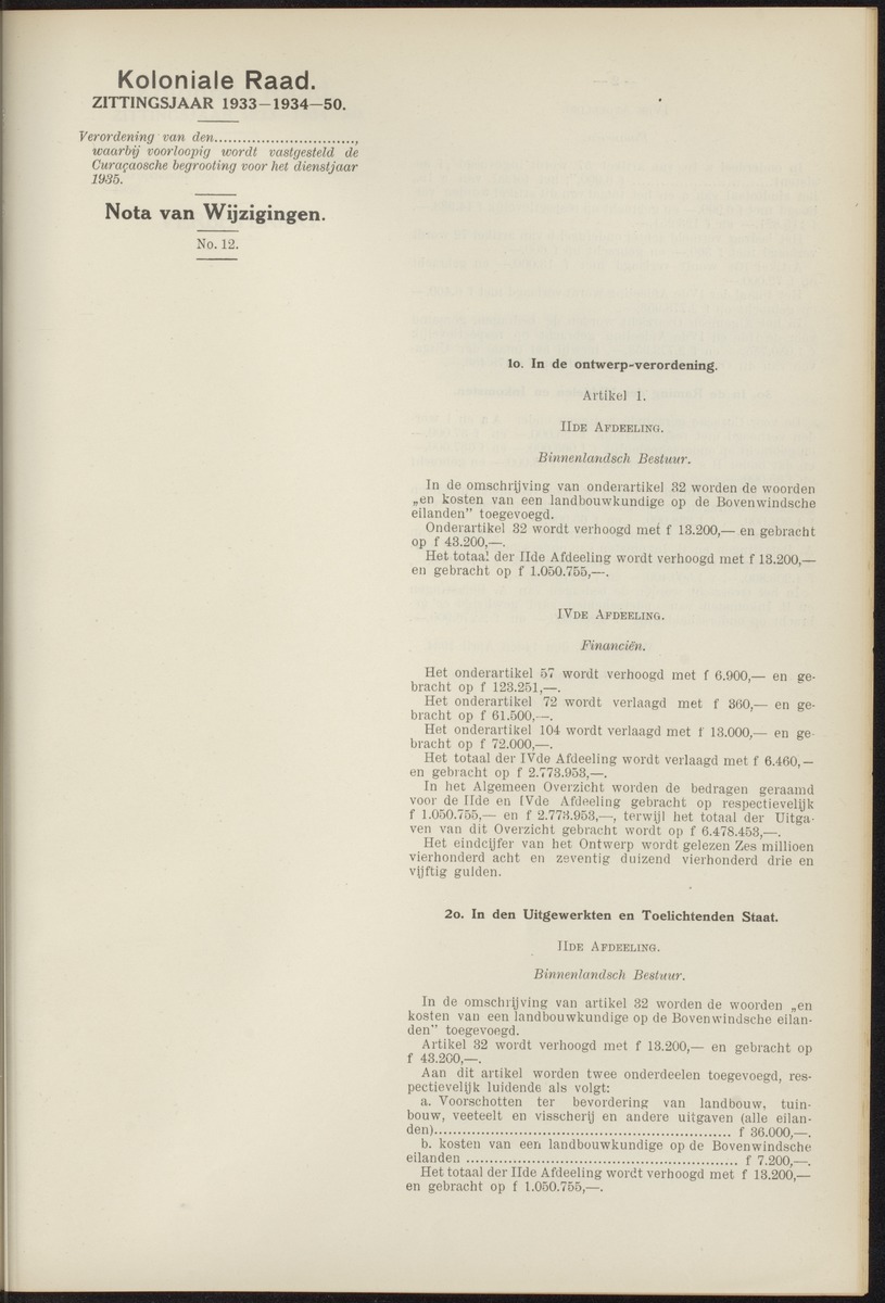 Notulen der zittingen - 