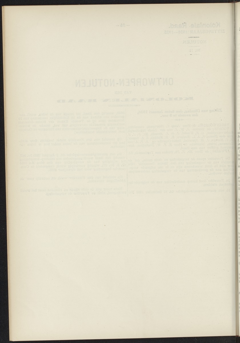 Notulen der zittingen - 
