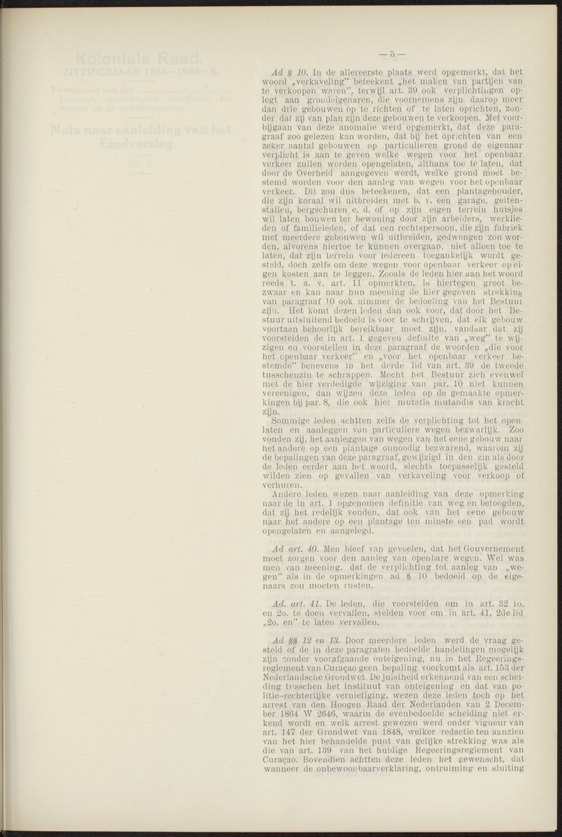 Notulen der zittingen - 
