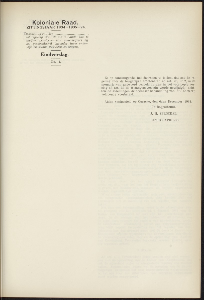 Notulen der zittingen - 