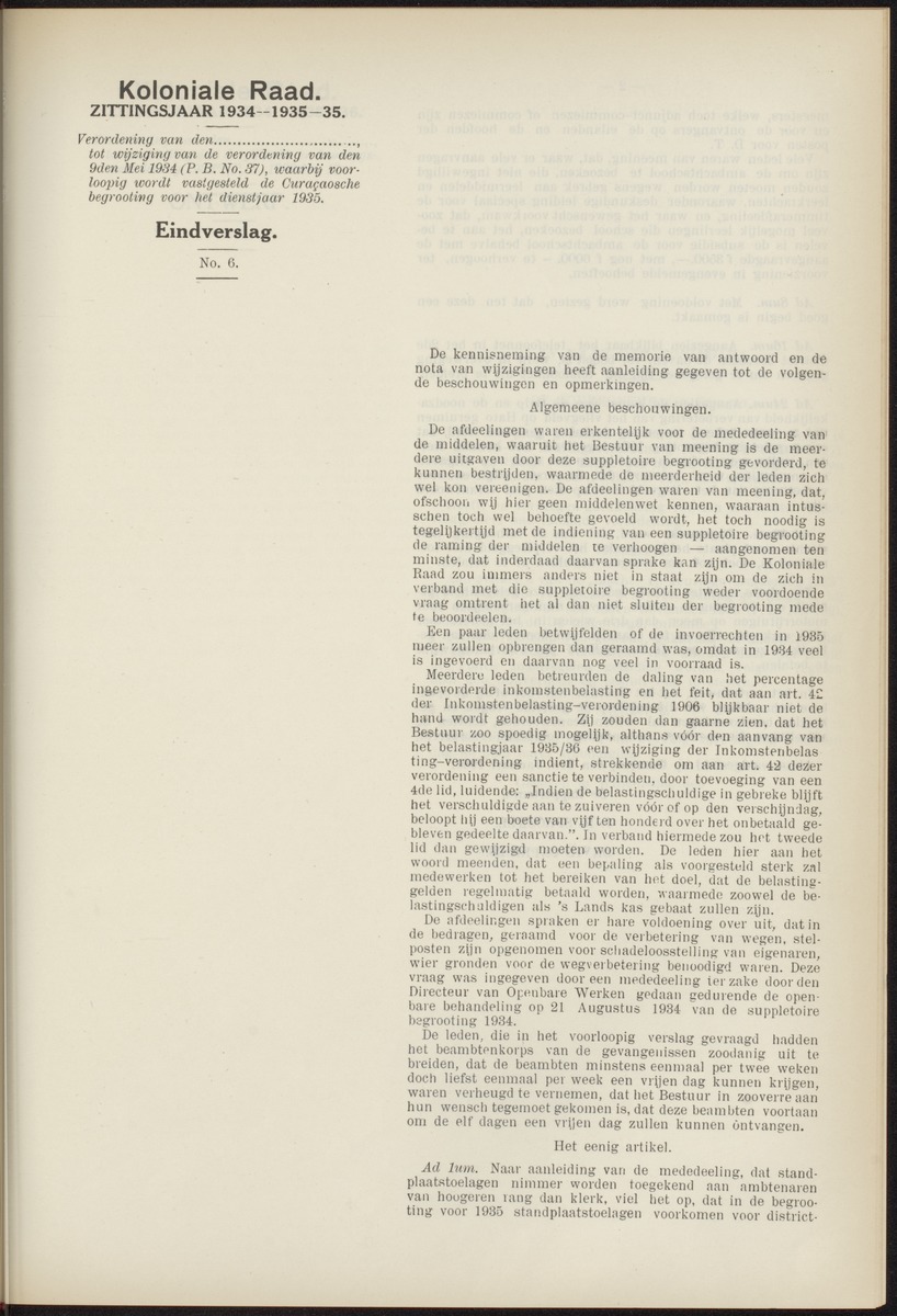 Notulen der zittingen - 