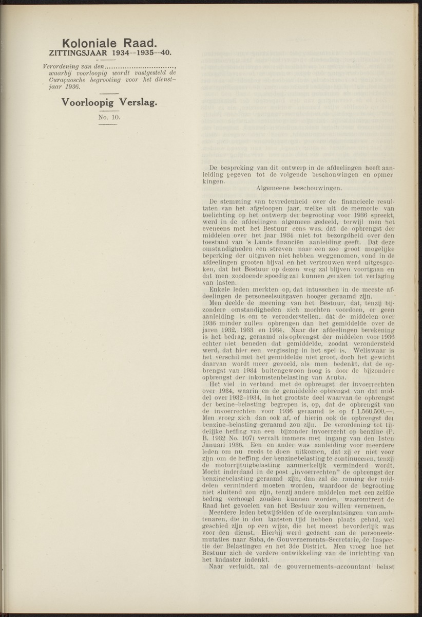 Notulen der zittingen - 