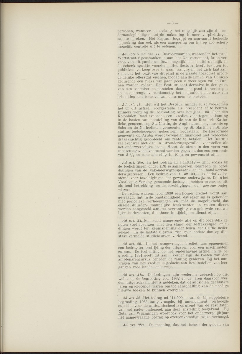 Notulen der zittingen - 