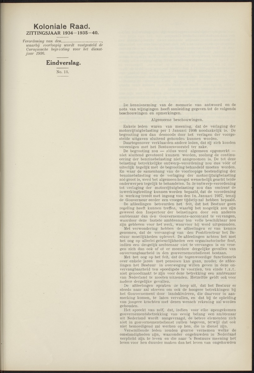 Notulen der zittingen - 