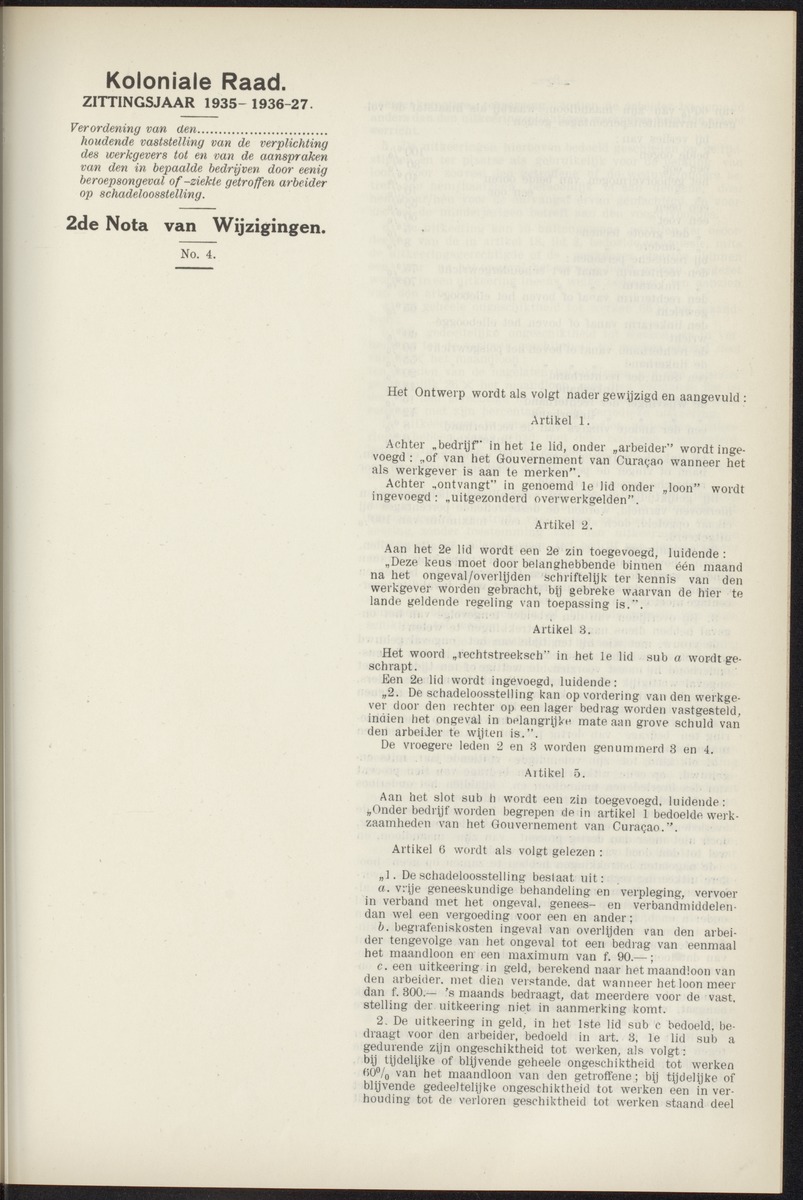 Notulen der zittingen - 