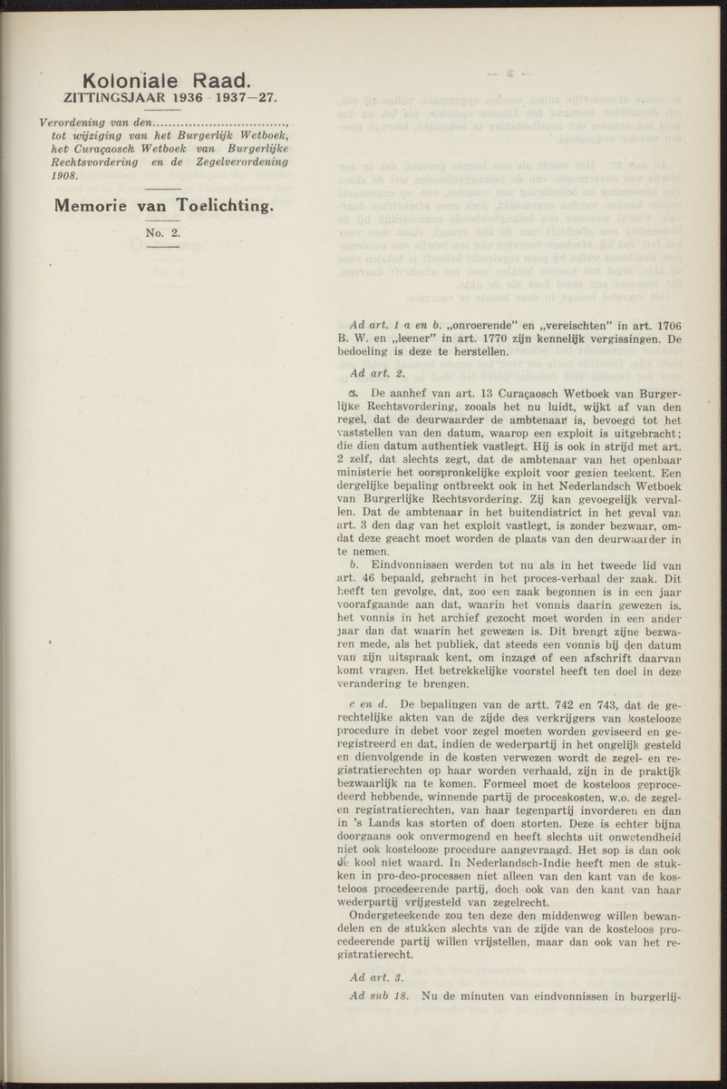 Notulen der zittingen - 