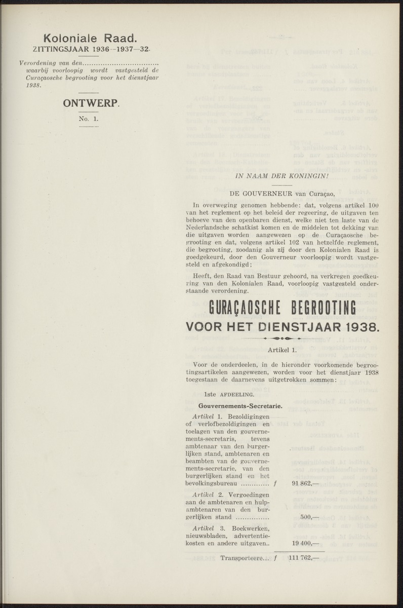 Notulen der zittingen - 