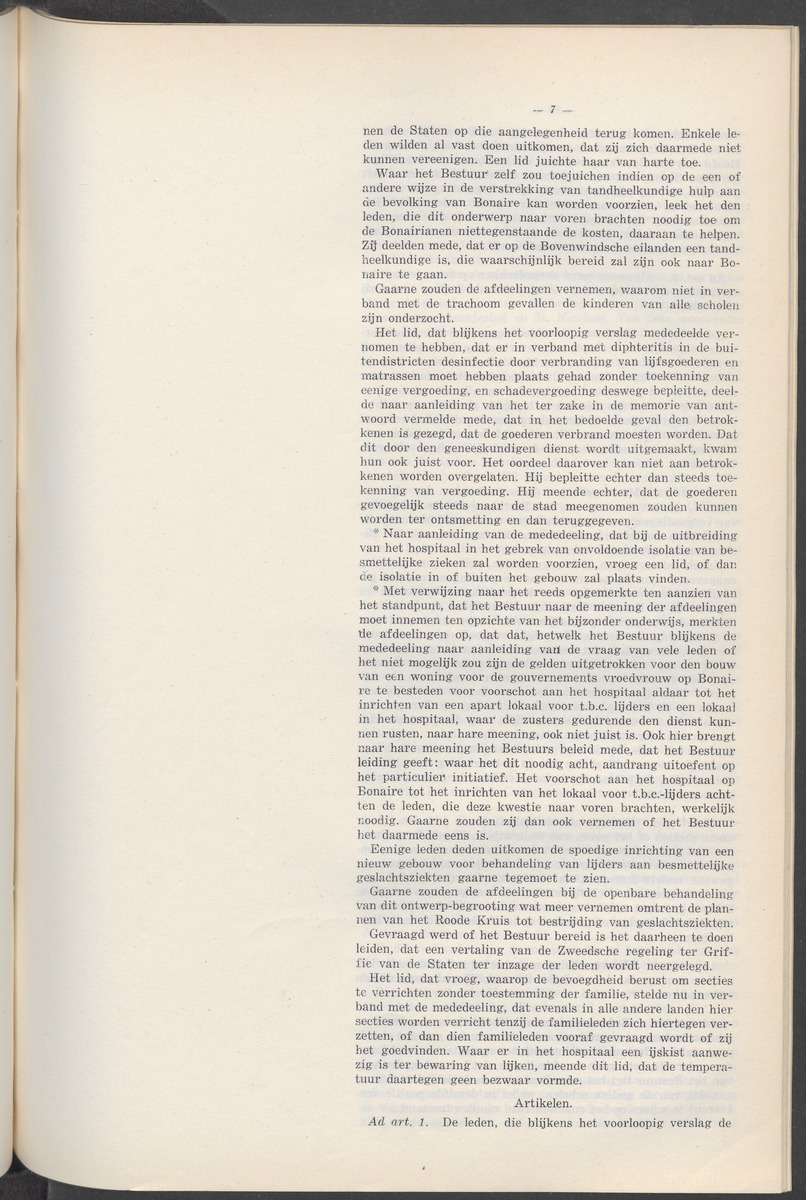 Notulen der zittingen - 