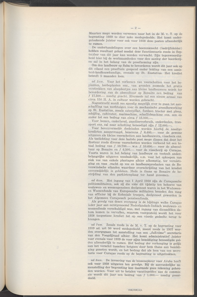 Notulen der zittingen - 