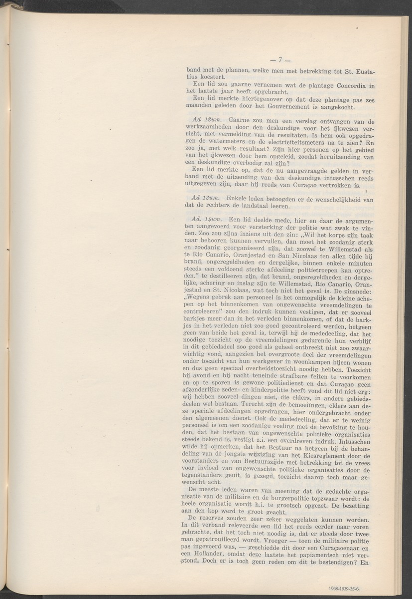 Notulen der zittingen - 