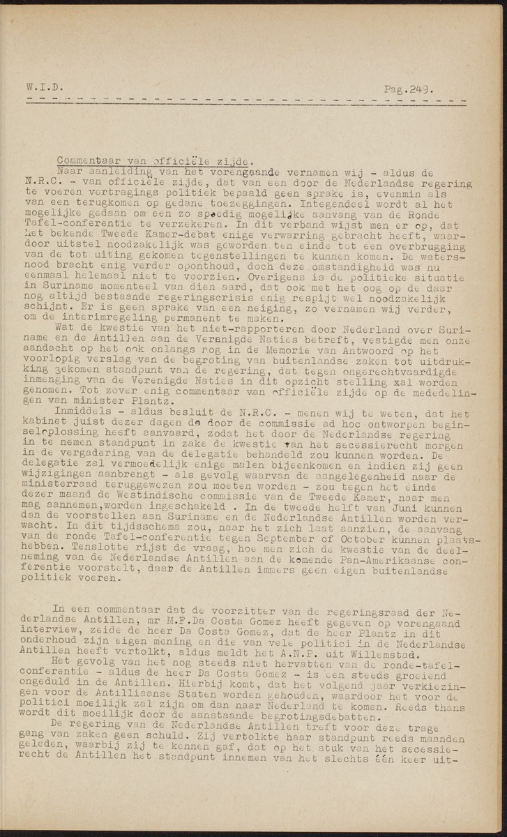 ANP Westindische documentatie dienst - 
