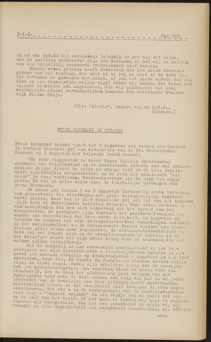 ANP Westindische documentatie dienst - 