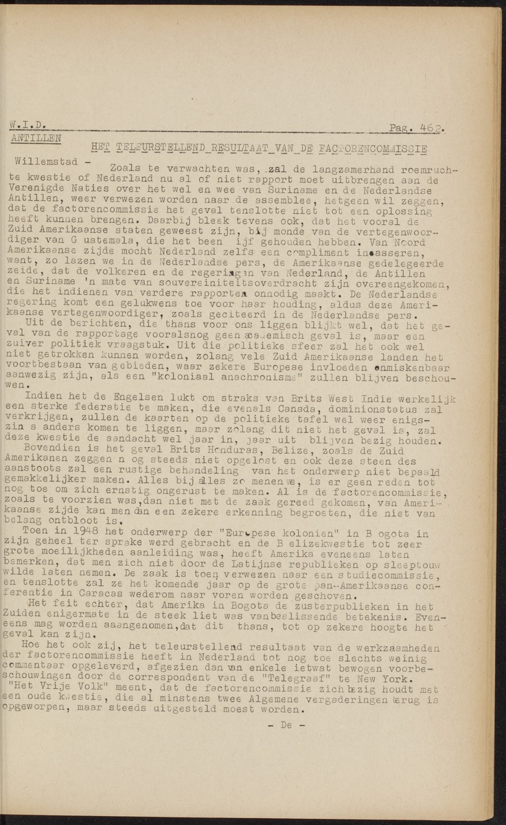 ANP Westindische documentatie dienst - 