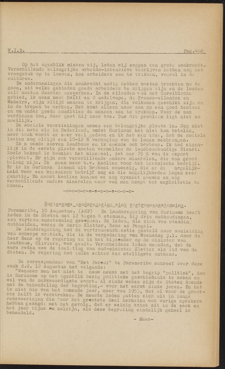 ANP Westindische documentatie dienst - 