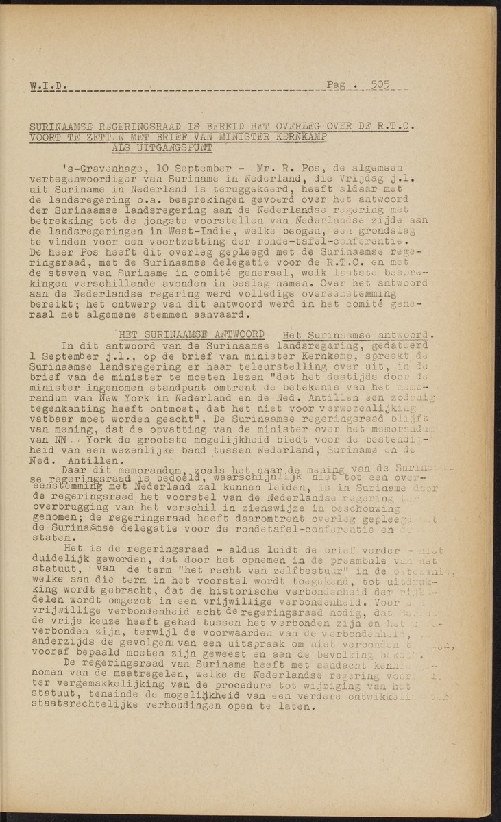 ANP Westindische documentatie dienst - 