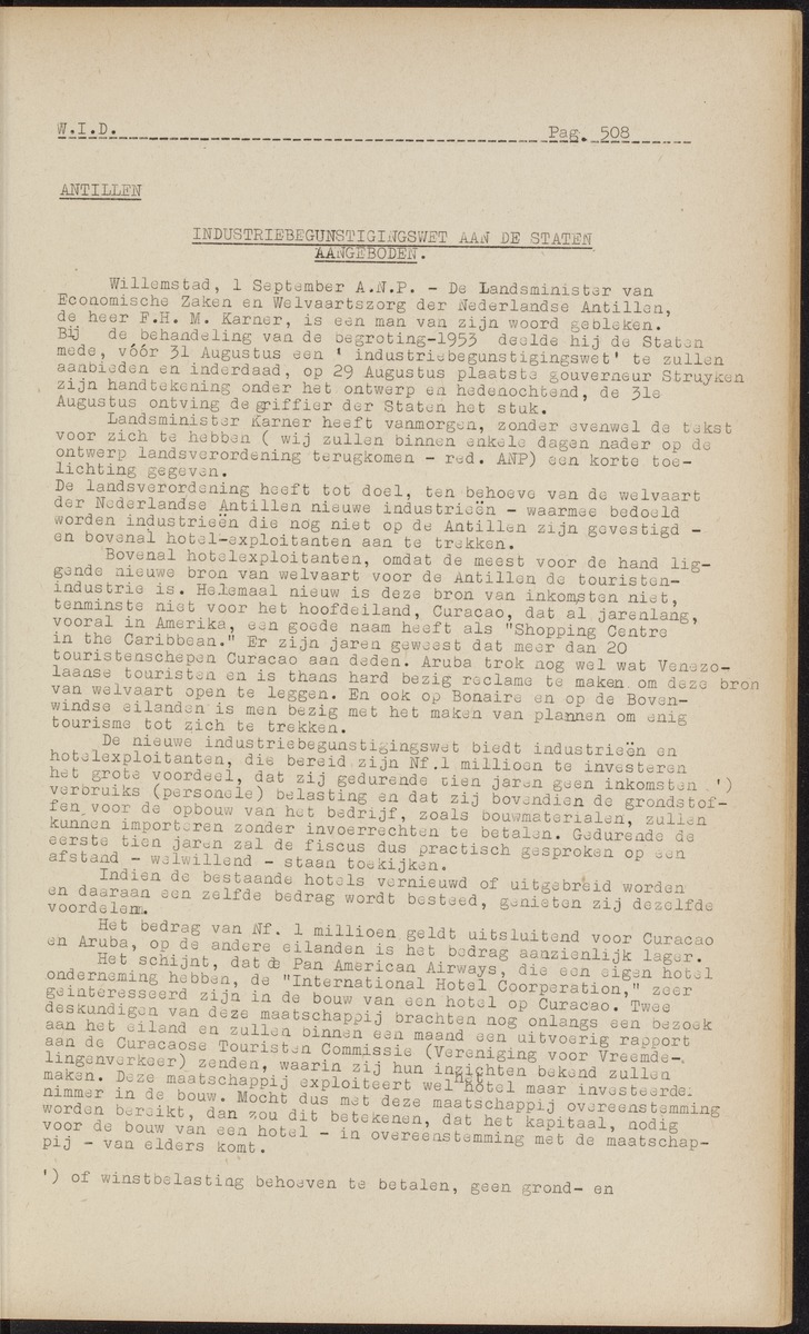 ANP Westindische documentatie dienst - 