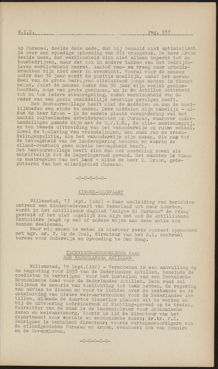 ANP Westindische documentatie dienst - 