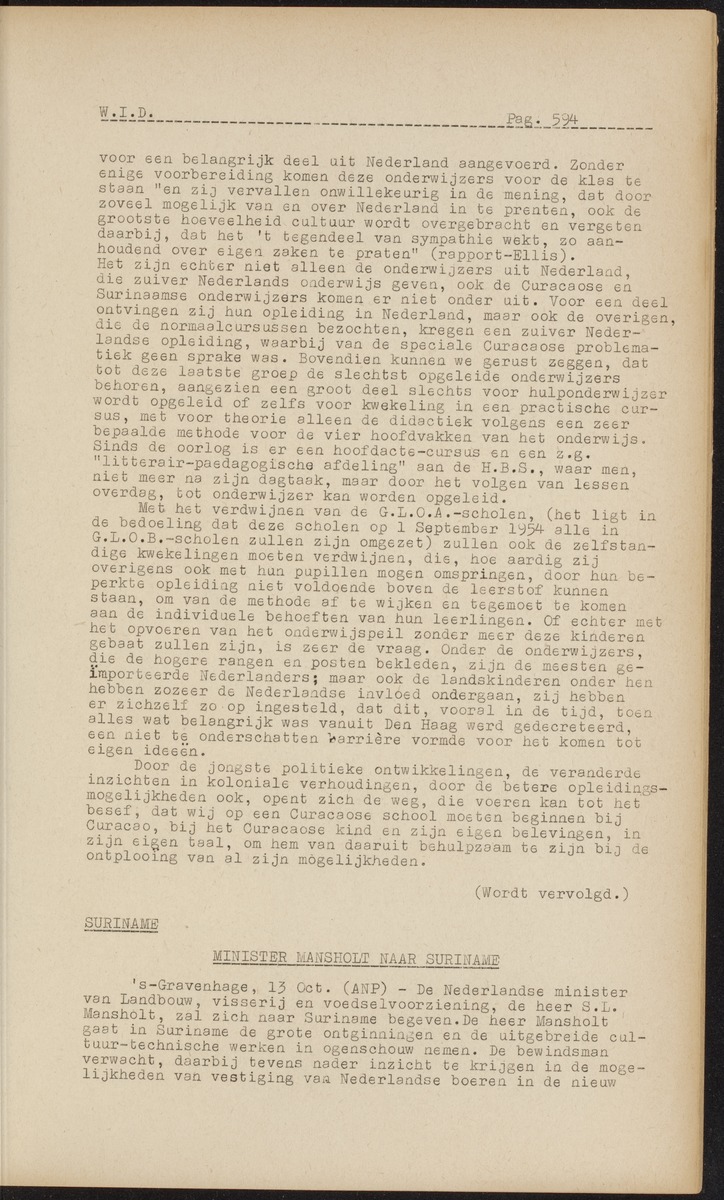 ANP Westindische documentatie dienst - 
