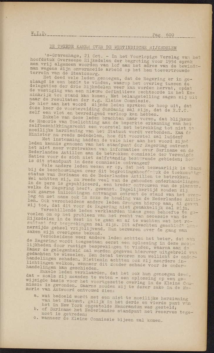 ANP Westindische documentatie dienst - 