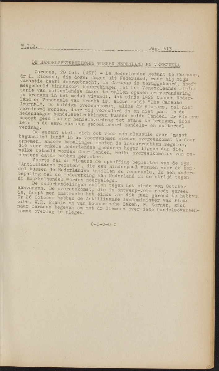 ANP Westindische documentatie dienst - 