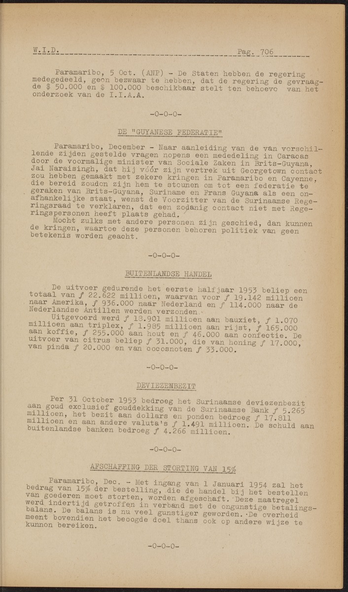 ANP Westindische documentatie dienst - 