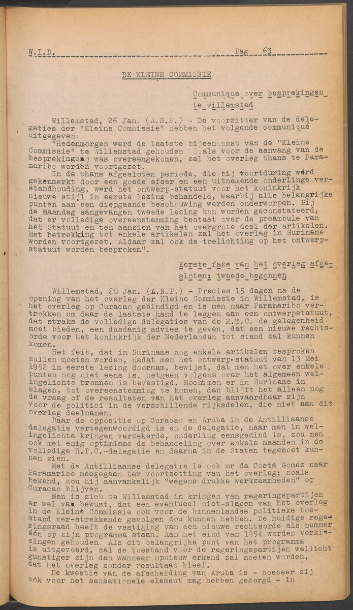 ANP Westindische documentatie dienst - 