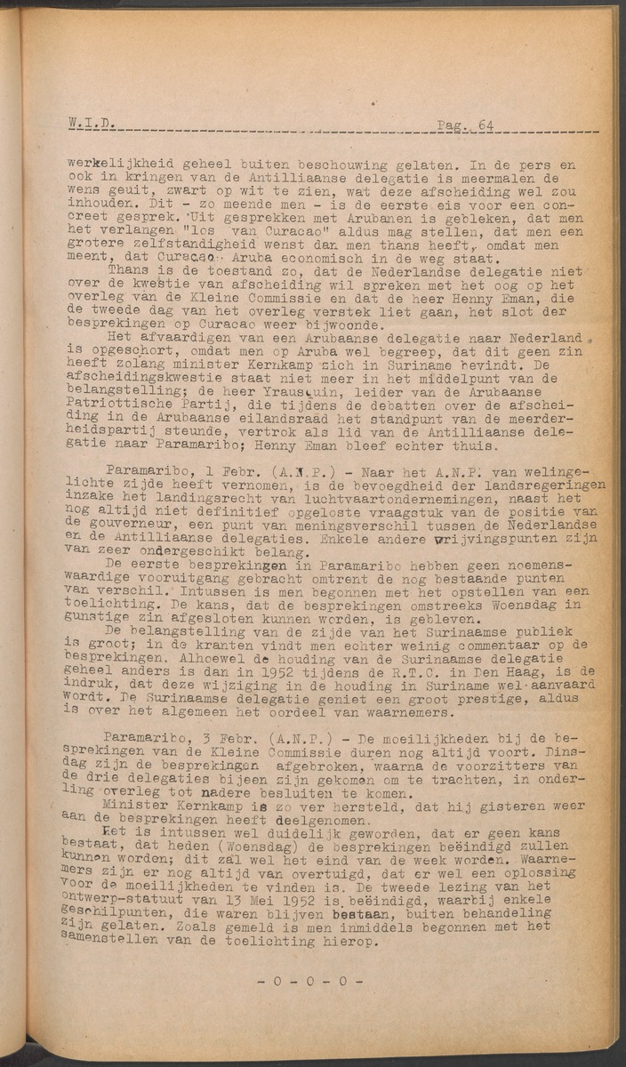 ANP Westindische documentatie dienst - 