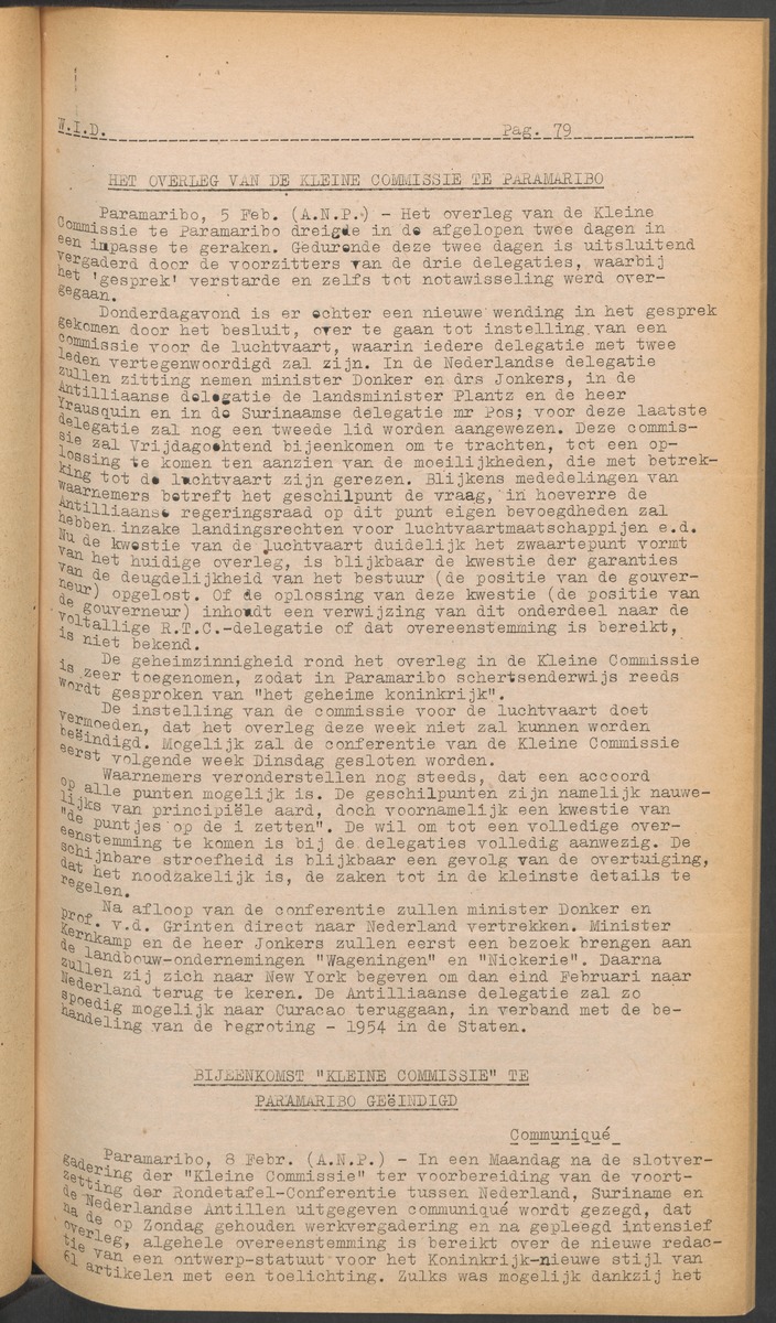 ANP Westindische documentatie dienst - 