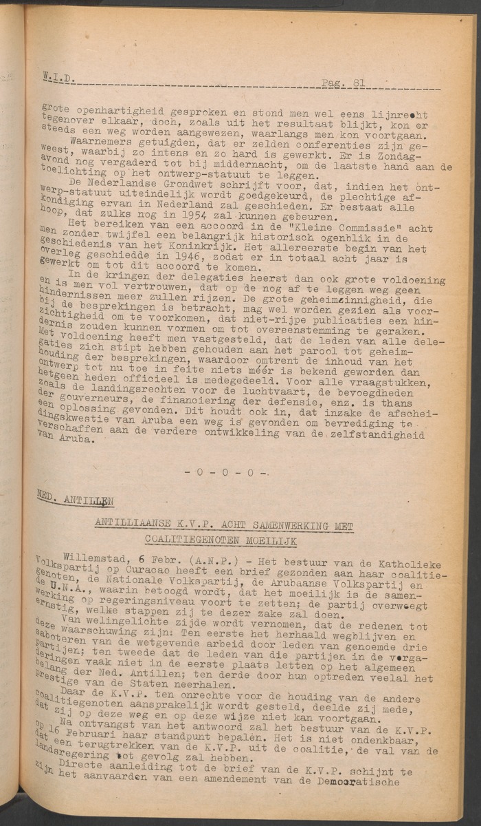 ANP Westindische documentatie dienst - 