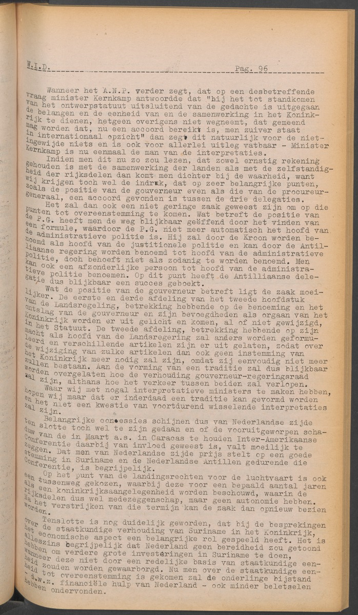 ANP Westindische documentatie dienst - 