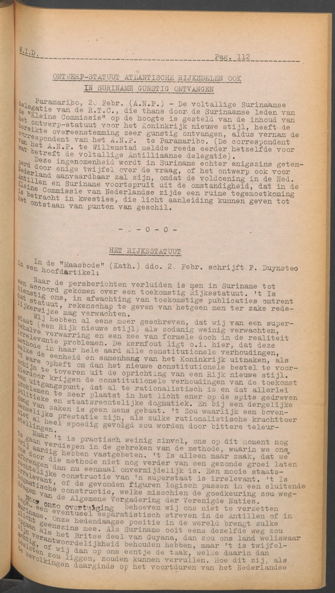ANP Westindische documentatie dienst - 