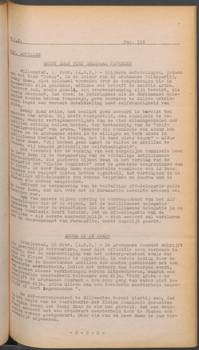 ANP Westindische documentatie dienst - 