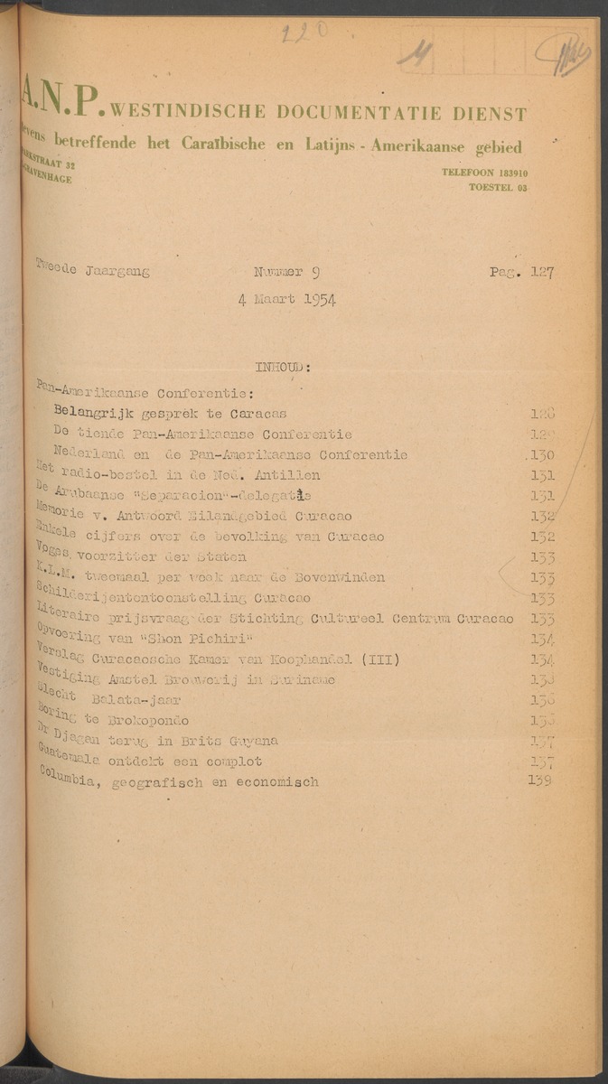ANP Westindische documentatie dienst - 